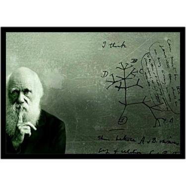 Imagem de Quadro Decorativo Celebridades Charles Darwin Biologia Naturalista Com