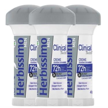 Imagem de Kit 3 Desodorante Twist Clinical Men Herbíssimo 45G - Dana - Dana Cosm