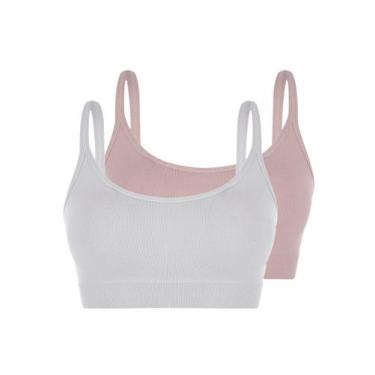 Imagem de Kit com 2 Tops sem Aro e sem Bojo Loba 41018-001 Colorido - LUPO, Bege