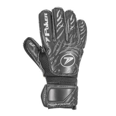 Imagem de Luva Goleiro Poker Champion 8Semi Profissional Multiterreno, Preto, 9,