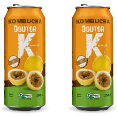 Imagem de 2x Kombucha Maracujá 350ml Doutor K - Kombucha Doutor K