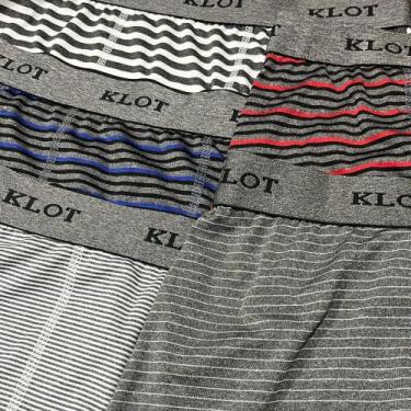 Imagem de Kit 10 Cuecas Boxer Adulto Klot - Box Mescla Listrada, M