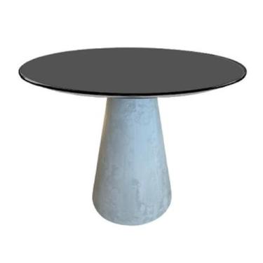 Imagem de Mesa de Jantar Cone Cimento Queimado 90 cm Tampo Laqueado - Personal D