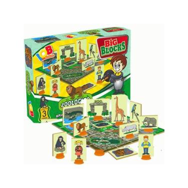 Imagem de ESCOLHA O SEU! Jogo Big Blocks Fazendinha, Aeroporto, Zoologico, Circo