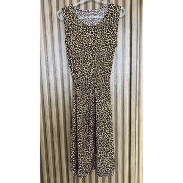 Imagem de Vestido Sem Mangas Com Cintura Regulável  e Traspassado Gola V Sem Man