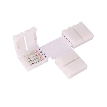 Imagem de Conector Fita Led 10mm Tipo T - 4 Vias - RGB - 5 unidades - Green Lant