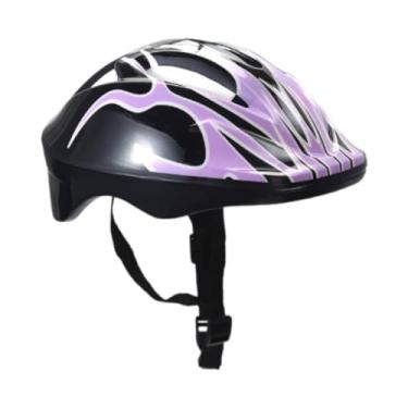 Imagem de rockible Capacete de bicicleta infantil Capacete de esqui Capacete de bicicleta infantil Capacete de ciclismo para esqui ao ar livre, Luz Roxa