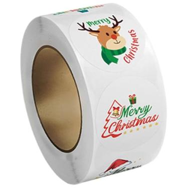 Imagem de Esquirla 500x Adesivos de Natal Rolo Envelope Selo Adesivos 1'' Adesivos de Papel Adesivos Decorativos Adesivos de Natal para Embrulho de Presente, Style C