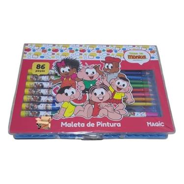 Imagem de KIT Escolar Infantil Maleta Estojo De Pintura - Canetinhas - Aquarela 86 Pçs (86Pç Tur Da Mon)