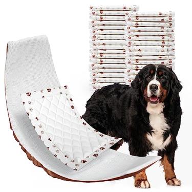 Imagem de MICOOYO Forros de Fraldas para Cães, Absorventes de Fraldas para Cães, Absorventes Descartáveis para Cães, Absorventes Menstruais para Cães, Forros de Fraldas para Cães com Faixa de Barriga, Inserções