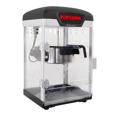 Imagem de West Bend Stir Crazy Movie Popcorn Popper, máquina gourmet para fazer pipocas com chaleira de pipocas antiaderente e colher para pipoca, 4 quartos, preto