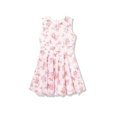 Imagem de Beautees Vestido de festa de patinadora de renda sem mangas decote coração para meninas, rosa, 8