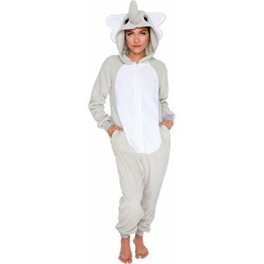 Imagem de Silver Lilly Pijama de animal slim fit – Fantasia adulta de elefante cosplay