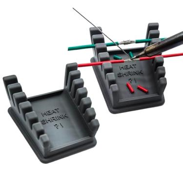 Imagem de ZYRELYNX Suporte de Solda de Silicone Atualizado de 2 Peças, Estação de Solda Helping Hands, Suporte de Fio de Solda com 6 Slots- Suporte de Ferro de Solda Third Hand para Fios de(Normal Cinza Escuro)