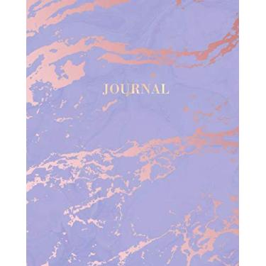 Imagem de Journal: Soft Lavendar Marble and Faux Rose Gold - Dotted Bullet Grid Journal (8 x 10 inches) - 120 Dot Pages