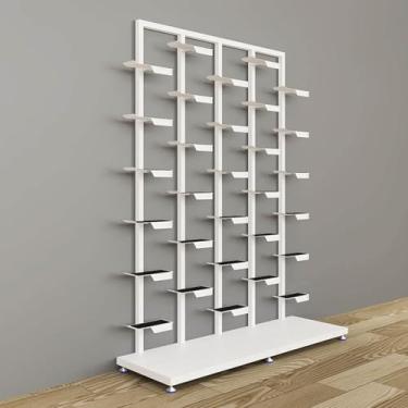 Imagem de Expositores comerciais para lojas de calçados, loja de roupas modernas, grande suporte independente, rack de metal para tênis, suporte organizador de sapatos boutique de varejo, exposição de