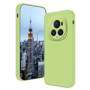 Imagem de Compatível com Honor Magic 6 Pro, capa de silicone líquido, verde-escuro, toque suave Honor Magic 6 Pro, capa fina à prova de choque (verde)