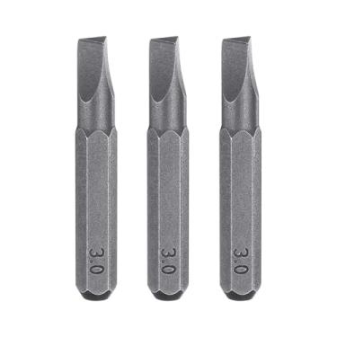 Imagem de HARFINGTON 3 peças TRI3.0 Broca de chave de fenda triangular 5/81.3 cm haste sextavada 28 mm/1,1" de comprimento, pontas sextavadas de aço S2 para ferramentas elétricas de chave de fenda elétrica de