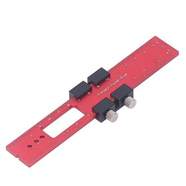 Imagem de Régua para marcenaria, régua de bolso de precisão em liga de alumínio de 160 mm, régua de marcação portátil, régua deslizante métrica e em polegadas, ferramentas para marcenaria
