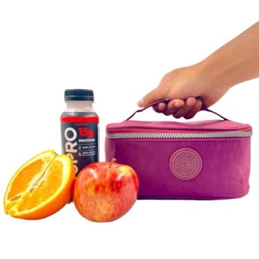Imagem de Bolsa Térmica Fitness 2,2 Litros Viagem Trabalho Marmita Masculino Feminino Lancheira (Roxo)