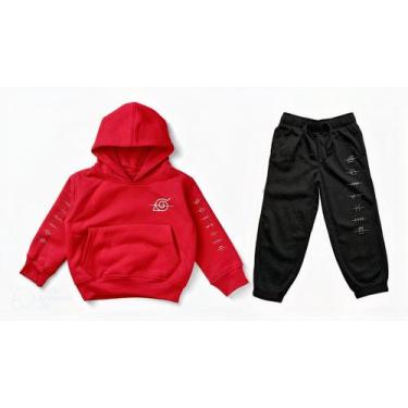 Imagem de Conjunto Moletom Aldeia Naruto Anime Blusa Calça Full - Dall Bello, Bo