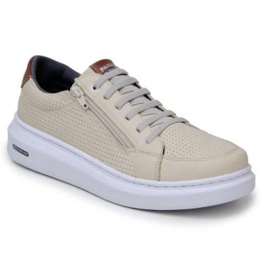 Imagem de Tênis Masculino Sapatenis Casual Couro Legítimo Zíper Lateral - Parra 