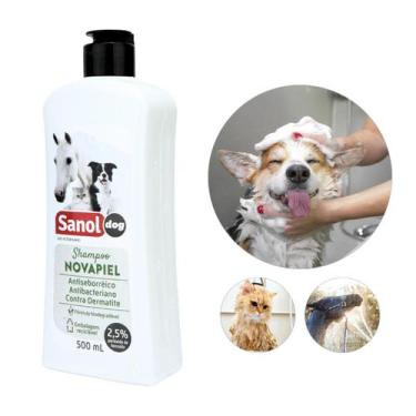 Imagem de Shampoo Para Cães Gatos Cavalos Novapiel 500ml Sanol Dog