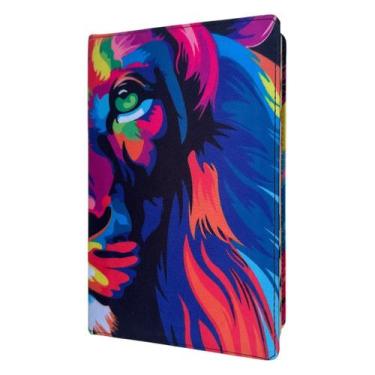 Imagem de Bíblia Leão colorido tradicional Com Harpa E Índice Digital Letra Hipe