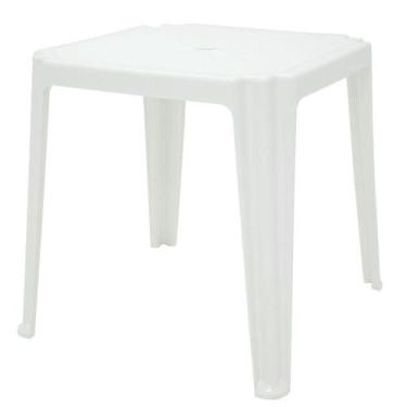 Imagem de Mesa Quadrada Tramontina Riviera Basic Em Polipropileno Branco Tramont