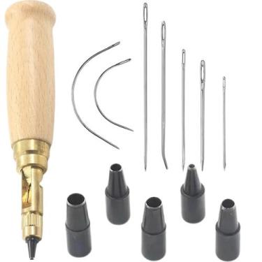 Imagem de Kit Furador Vazador de Couro Material Sintetico Plastico Cartonagem + 