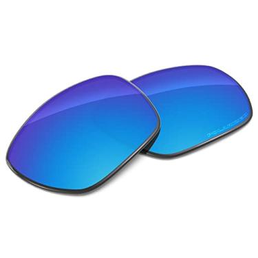 Imagem de Tintart Lentes de substituição de desempenho compatíveis com Oakley Plaintiff Squared OO4063 polarizado gravado-azul-celeste