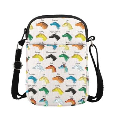 Imagem de TOBGBE Wings Fire Novel Dragon Inspired Messenger Bag Dragon Tribes For Dragon Lovers Darkstalker Bolsa transversal, Dragon Cb, Tendência