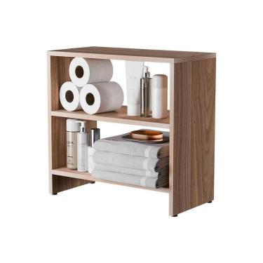 Imagem de Gabinete Armário Organizador para Banheiro 50cm Freijó
