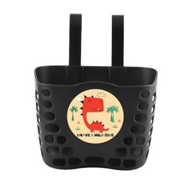 Imagem de WUUOSSYUIS Cesta de bicicleta infantil, itens essenciais para a escola, segura, com estilo, bolsa de guidão em ABS para meninas, cesta de bicicleta infantil frontal, C