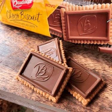 Imagem de Kit C/10 Biscoito Bauducco Choco Biscuit Ao Leite 80g