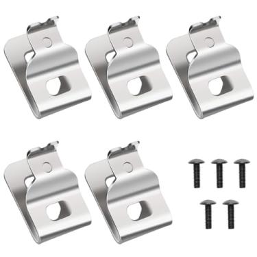 Imagem de 5 peças de clipes de cinto para Dewalt, COITEK 304 clipes de gancho de aço inoxidável kit de ferramentas com parafusos de substituição de correia para Dewalt N268241 Adequado para ferramentas