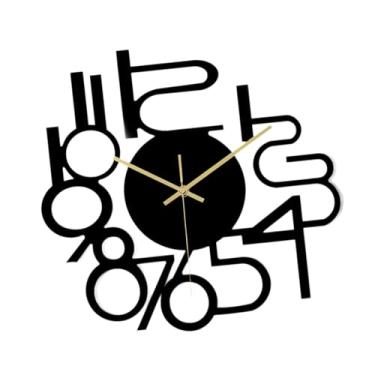 Imagem de Generic Relógio de parede de acrílico Decoração de parede de parede Interior criativo Design minimalista de ornamento pendurado Relógio decorativo para o