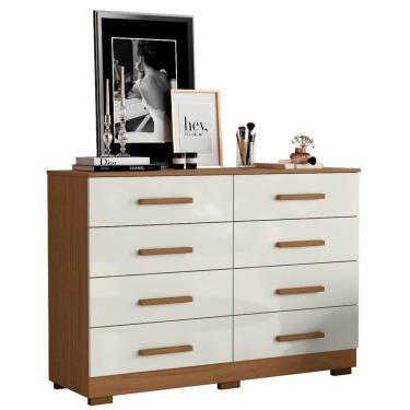 Imagem de Cômoda Grande 8 Gavetas Mdp Amora Atacama-off White
