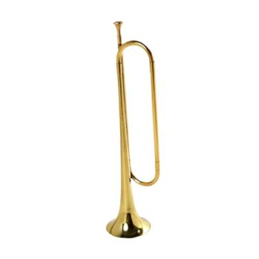 Imagem de menolana Bugle trompete mini instrumento de bronze instrumento portátil Chave trompete de trompete para estudantes crianças adultos