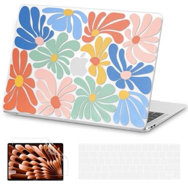 Imagem de AKIT Capa compatível com MacBook Pro de 13 polegadas M2 A2338 2025-2016 M1 A2251 A2289 A2159 A1989 A1708 A1706, capa de plástico de padrão exclusivo para laptop, capa de teclado e protetor de tela