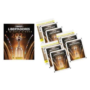 Imagem de Blister cartela c/ 6 envelopes de figurinhas da libertadores da Améric