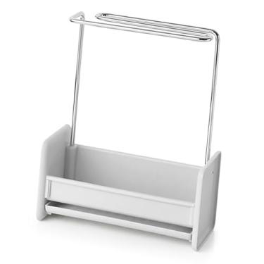 Imagem de Rack de Secagem de Pano de Prato de Pia de Cozinha, Material ABS Destacável Bancada Caddy Esponja Organizador Suporte de Pano de Cozinha Suporte para Escova de Prato Pano de Sabão