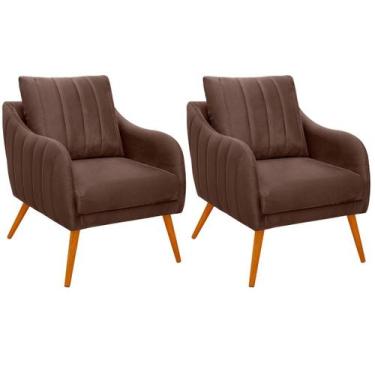 Imagem de Kit 2 Poltronas para Sala e Escritório Decorativas Síria - Konfort, Ve