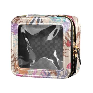 Imagem de Fitrendlovey Bolsa organizadora espaçosa de couro PU com claraboia e zíper para cosméticos em movimento, T16, one size