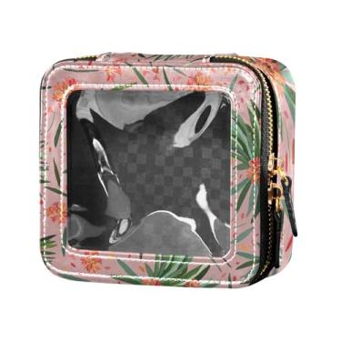 Imagem de Fitrendlovey Bolsa organizadora de maquiagem com grande claraboia e zíper estojo cosmético portátil para cuidados com a pele e itens essenciais de viagem, T16, one size