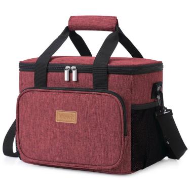 Imagem de Lancheira Lifewit Large Isolated Cooler 15L Wine Red 24 latas