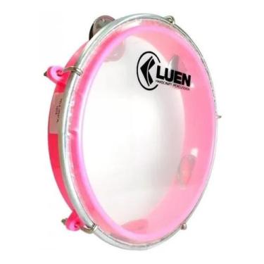 Imagem de Pandeiro Infantil rosa - Luen Junior Aro 8 Abs - Pele Cristal