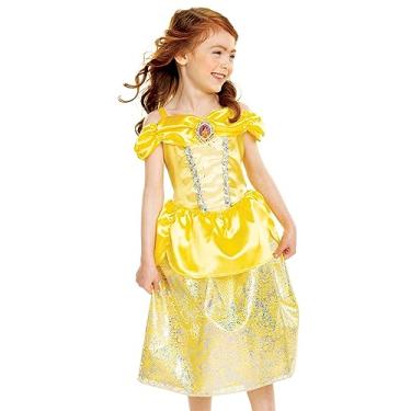 Imagem de Disney Princess Fantasia Disney 100 Belle para meninas, perfeito para festas, Halloween ou brincadeiras de fantasia tamanho infantil 4-6X