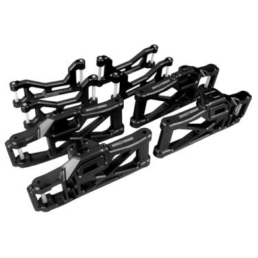 Imagem de BeaxTurbo Racing Upgrade Parts CNC Aluminum 7075 Front&Rear Upper&Lower Arms kit for TRAXXAS MAXX Slash 6S 8pcs (Black)