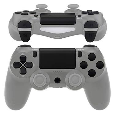 Imagem de eXtremeRate Substituição D-pad R1 L1 R2 L2 Griggers Touchpad Action Home Share Options Botões, Conjunto completo de botões Pretos Kits de reparo com ferramenta para PlayStation 4 PS4 Slim PS4 Pro CUH-ZCT2 Controlador